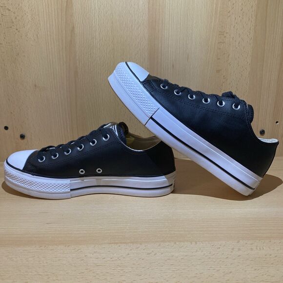 Converse Chuck Taylor All Star Lift Platform Black White Sneaker Women 11 - Picture 3 of 9